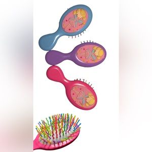 3 mini hair brush multicolor brush bristles